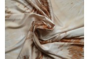 Hedvábí - hedvábná šatovka 2476 béžový batikovaný vzor