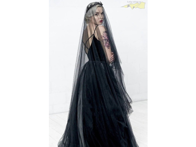 elastický tyl valeria černý š. 300cm