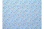 bílý bavlněný úplet 7002 barevné puntíky