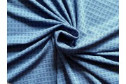 Úplety - modrý polyesterový úplet 2677 se vzorečkem
