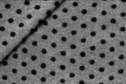 kabátovka vařená vlna šedá černé puntíky