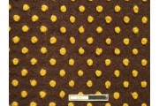 kabátovka vařená vlna tmavě hnědá žluté puntíky