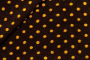 Kabátovky - kabátovka vařená vlna tmavě hnědá žluté puntíky