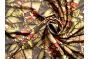 Hedvábí - hnědá hedvábná šatovka 2032 s kameny
