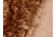 Kabátovky - měděná umělá kožešina s dlouhým vlasem