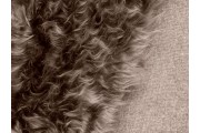 Kabátovky - hnědá umělá kožešina s dlouhým vlasem