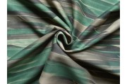 Kostýmovky - elastický semiš 2750 zelené pruhy