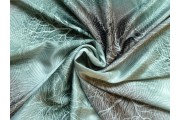 Hedvábí - zelená hedvábná šatovka 2477 listová textura