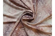 Hedvábí - růžová hedvábná šatovka 2614 žakárový vzor
