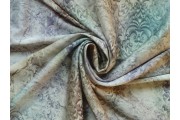 Hedvábí - barevná hedvábná šatovka 2614 žakárový vzor
