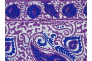 fialový šifon 2836 květinový vzor