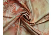 Hedvábí - hedvábí 2450 růžový mramorový vzor