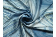 Hedvábí - hedvábí 2740 modrý mramorový vzor