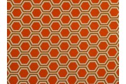 oranžový viskózový úplet 2846 šestiúhelníkový vzor