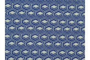 modrý viskózový úplet 2848 geometrický vzor
