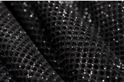 Halenkoviny - černá síťovina se stříbrnými glittery