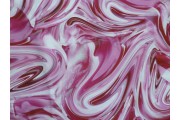 hedvábná šatovka 2738 růžový abstraktní vzor
