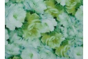 hedvábná šatovka 2741 zelené květy