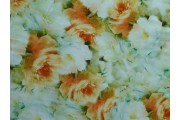 hedvábná šatovka 2741 oranžové květy