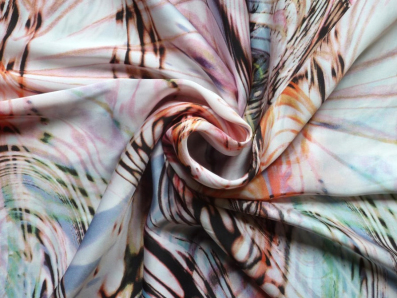 růžové hedvábí 2887 abstraktní vzor