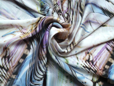 modré hedvábí 2887 abstraktní vzor