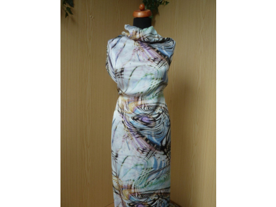 modré hedvábí 2887 abstraktní vzor