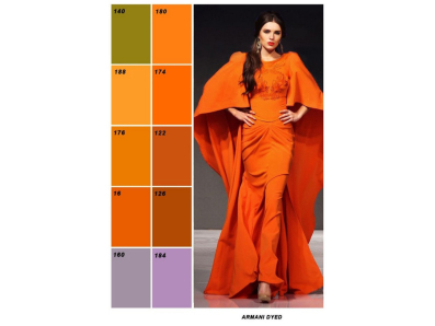 hedvábí Armani 8240 oranžové