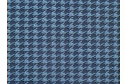 Kostýmovky - žakár v tmavě modré barvě 3090 s kohoutí stopou