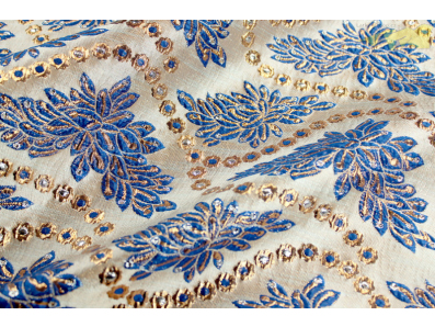 brokát cadiz modrý květ