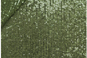 elastická látka s flitry mechově zelená