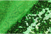 Flitrové látky - zelená flitrová látka margot