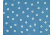 tyrkysově modré hedvábí 2735 s puntíky