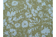 písková viskózová šatovka 3141 se vzorem květů