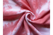 Bavlněné látky - růžový mušelín 4000 batikovaný vzor