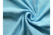 ledově modrý mušelín 5000 vyšívaný vzor