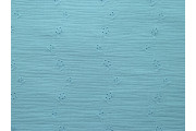 Bavlněné látky - ledově modrý mušelín 5000 vyšívaný vzor