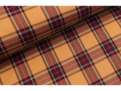 okrová hnědá kostýmovka vínová kostka