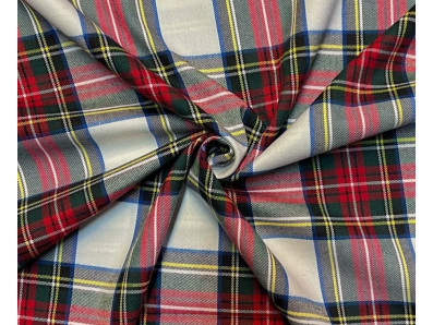 smetanová kostýmovka červeno zelená kostka