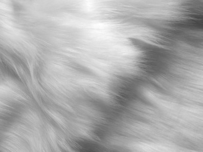 bílá kožešina fantasy s dlouhým vlasem