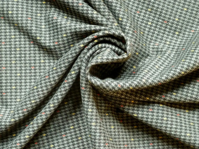 kostýmová látka 3324 kohoutí stopa s barevnými nopky