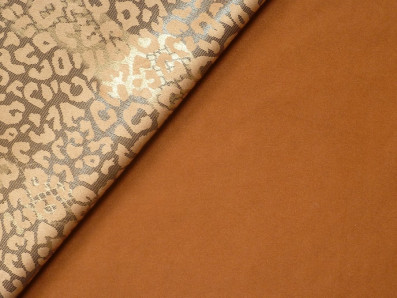 měděný elastický semiš 3326 zvířecí vzor