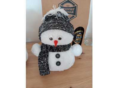 černá pletenina 3204 bílé nopky