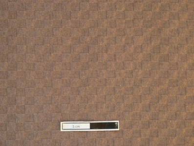 kakaový žakárový úplet 3334 čtverečkový vzor