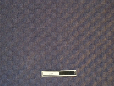 žakárový úplet 3334 v barvě holubí modrá čtverečkový vzor