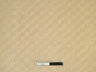 krémový žakárový úplet 3334 čtverečkový vzor