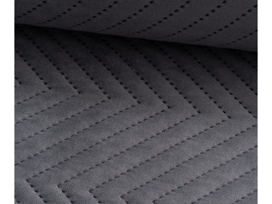 šedá sametová prošívaná látka Lucrezia