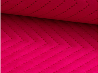 růžová sametová prošívaná látka Lucrezia