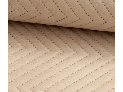 krémová sametová prošívaná látka Lucrezia