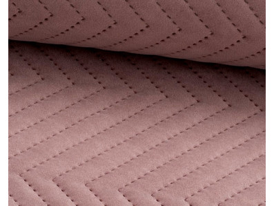 starorůžová sametová prošívaná látka Lucrezia