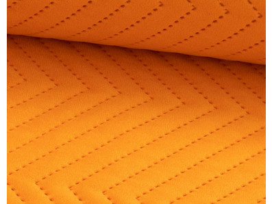 mandarinková sametová prošívaná látka Lucrezia